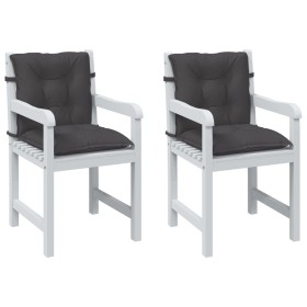 vidaXL Niedriglehner-Auflagen 2 Stk Melange Anthrazit 100x50x7cm Stoff