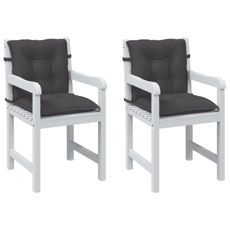 vidaXL Niedriglehner-Auflagen 2 Stk Melange Anthrazit 100x50x7cm Stoff vidaXL Niedriglehner-Auflagen 2 Stk Melange Anthrazit 100x50x7cm Stoff