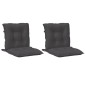 vidaXL Niedriglehner-Auflagen 2 Stk Melange Anthrazit 100x50x7cm Stoff vidaXL Niedriglehner-Auflagen 2 Stk Melange Anthrazit 100x50x7cm Stoff