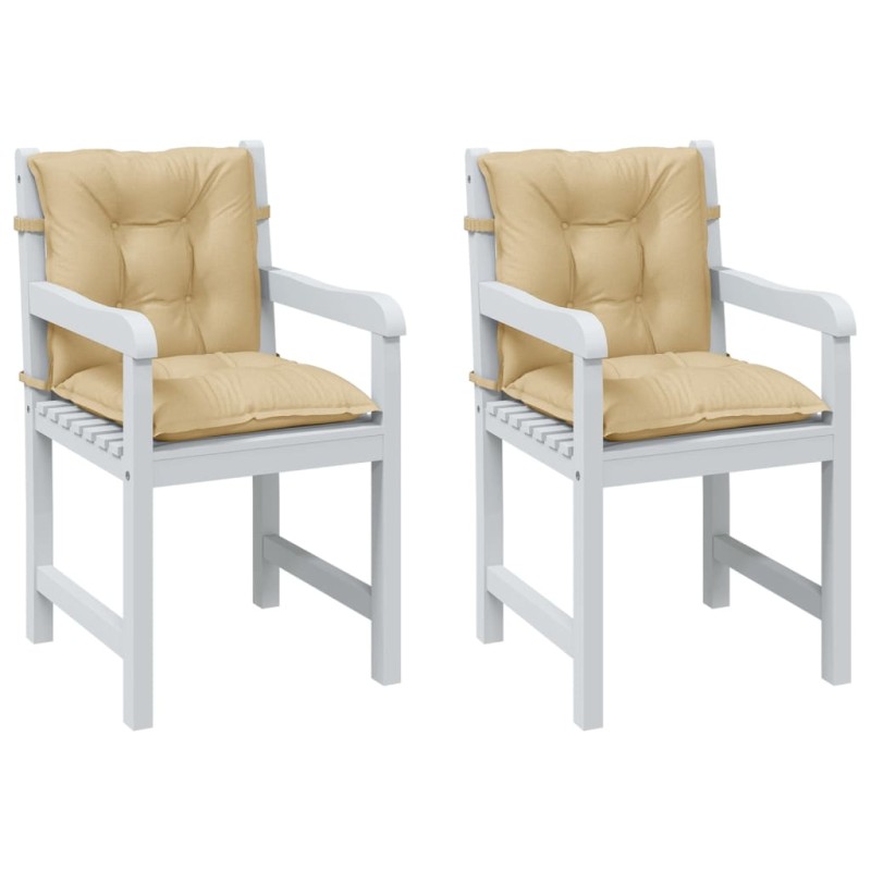 vidaXL Niedriglehner-Auflagen 2 Stk. Melange Beige 100x50x7 cm Stoff vidaXL Niedriglehner-Auflagen 2 Stk. Melange Beige 100x50x7 cm Stoff