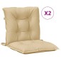 vidaXL Niedriglehner-Auflagen 2 Stk. Melange Beige 100x50x7 cm Stoff vidaXL Niedriglehner-Auflagen 2 Stk. Melange Beige 100x50x7 cm Stoff