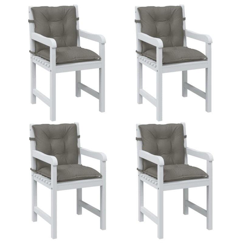 vidaXL Niedriglehner-Auflagen 4 Stk. Dunkelgrau 100x50x7 cm Stoff vidaXL Niedriglehner-Auflagen 4 Stk. Dunkelgrau 100x50x7 cm Stoff