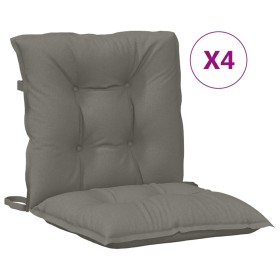 vidaXL Niedriglehner-Auflagen 4 Stk. Dunkelgrau 100x50x7 cm Stoff