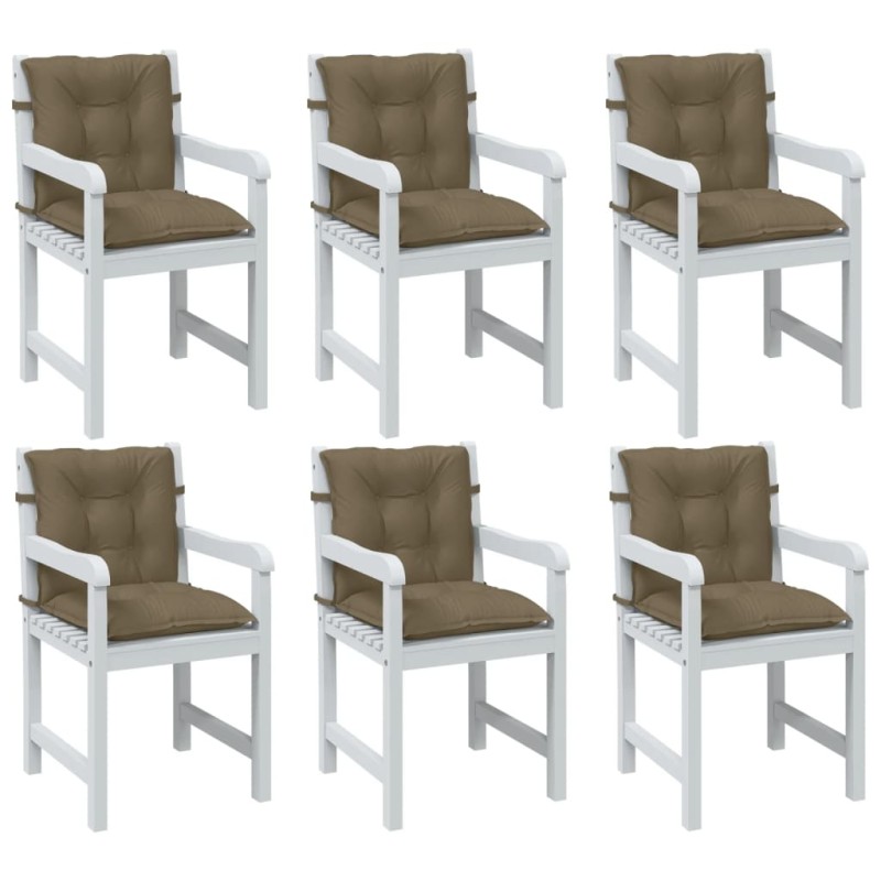 vidaXL Niedriglehner-Auflagen 6 Stk. Melange Taupe 100x50x7 cm Stoff vidaXL Niedriglehner-Auflagen 6 Stk. Melange Taupe 100x50x7 cm Stoff