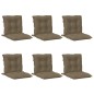 vidaXL Niedriglehner-Auflagen 6 Stk. Melange Taupe 100x50x7 cm Stoff vidaXL Niedriglehner-Auflagen 6 Stk. Melange Taupe 100x50x7 cm Stoff