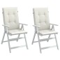 vidaXL Hochlehner-Auflagen 2 Stk. Melange Creme 120x50x4 cm Stoff vidaXL Hochlehner-Auflagen 2 Stk. Melange Creme 120x50x4 cm Stoff