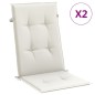 vidaXL Hochlehner-Auflagen 2 Stk. Melange Creme 120x50x4 cm Stoff vidaXL Hochlehner-Auflagen 2 Stk. Melange Creme 120x50x4 cm Stoff