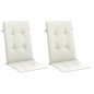 vidaXL Hochlehner-Auflagen 2 Stk. Melange Creme 120x50x4 cm Stoff vidaXL Hochlehner-Auflagen 2 Stk. Melange Creme 120x50x4 cm Stoff