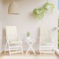 vidaXL Hochlehner-Auflagen 2 Stk. Melange Creme 120x50x4 cm Stoff vidaXL Hochlehner-Auflagen 2 Stk. Melange Creme 120x50x4 cm Stoff