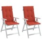 vidaXL Hochlehner-Auflagen 2 Stk. Melange Rot 120x50x4 cm Stoff vidaXL Hochlehner-Auflagen 2 Stk. Melange Rot 120x50x4 cm Stoff