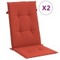 vidaXL Hochlehner-Auflagen 2 Stk. Melange Rot 120x50x4 cm Stoff vidaXL Hochlehner-Auflagen 2 Stk. Melange Rot 120x50x4 cm Stoff