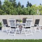 vidaXL Hochlehner-Auflagen 6 Stk. Melange Anthrazit 120x50x4 cm Stoff vidaXL Hochlehner-Auflagen 6 Stk. Melange Anthrazit 120x50x4 cm Stoff