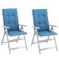 vidaXL Hochlehner-Auflagen 2 Stk. Melange Blau 120x50x4 cm Stoff vidaXL Hochlehner-Auflagen 2 Stk. Melange Blau 120x50x4 cm Stoff