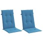 vidaXL Hochlehner-Auflagen 2 Stk. Melange Blau 120x50x4 cm Stoff vidaXL Hochlehner-Auflagen 2 Stk. Melange Blau 120x50x4 cm Stoff