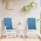 vidaXL Hochlehner-Auflagen 2 Stk. Melange Blau 120x50x4 cm Stoff vidaXL Hochlehner-Auflagen 2 Stk. Melange Blau 120x50x4 cm Stoff