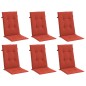 vidaXL Hochlehner-Auflagen 6 Stk. Melange Rot 120x50x4 cm Stoff vidaXL Hochlehner-Auflagen 6 Stk. Melange Rot 120x50x4 cm Stoff