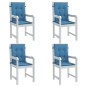 vidaXL Niedriglehner-Auflagen 4 Stk. Melange Blau 100x50x4 cm Stoff vidaXL Niedriglehner-Auflagen 4 Stk. Melange Blau 100x50x4 cm Stoff