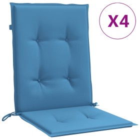 vidaXL Niedriglehner-Auflagen 4 Stk. Melange Blau 100x50x4 cm Stoff