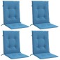 vidaXL Niedriglehner-Auflagen 4 Stk. Melange Blau 100x50x4 cm Stoff vidaXL Niedriglehner-Auflagen 4 Stk. Melange Blau 100x50x4 cm Stoff