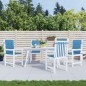 vidaXL Niedriglehner-Auflagen 4 Stk. Melange Blau 100x50x4 cm Stoff vidaXL Niedriglehner-Auflagen 4 Stk. Melange Blau 100x50x4 cm Stoff