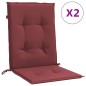 vidaXL Niedriglehner-Auflagen 2 Stk. Melange Weinrot 100x50x4 cm Stoff vidaXL Niedriglehner-Auflagen 2 Stk. Melange Weinrot 100x50x4 cm Stoff