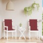 vidaXL Niedriglehner-Auflagen 2 Stk. Melange Weinrot 100x50x4 cm Stoff vidaXL Niedriglehner-Auflagen 2 Stk. Melange Weinrot 100x50x4 cm Stoff