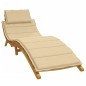 vidaXL Sonnenliegen-Auflage Melange Beige 186x58x3 cm Stoff vidaXL Sonnenliegen-Auflage Melange Beige 186x58x3 cm Stoff