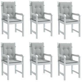 vidaXL Niedriglehner-Auflagen 6 Stk. Melange Hellgrau 100x50x4cm Stoff