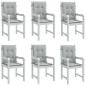 vidaXL Niedriglehner-Auflagen 6 Stk. Melange Hellgrau 100x50x4cm Stoff vidaXL Niedriglehner-Auflagen 6 Stk. Melange Hellgrau 100x50x4cm Stoff