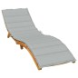 vidaXL Sonnenliegen-Auflage Melange Hellgrau 200x60x4 cm Stoff vidaXL Sonnenliegen-Auflage Melange Hellgrau 200x60x4 cm Stoff