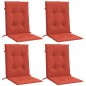 vidaXL Niedriglehner-Auflagen 4 Stk. Melange Rot 100x50x4 cm Stoff vidaXL Niedriglehner-Auflagen 4 Stk. Melange Rot 100x50x4 cm Stoff