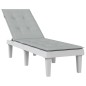 vidaXL Liegestuhl-Auflage Melange Hellgrau (75+105)x50x3 cm Stoff vidaXL Liegestuhl-Auflage Melange Hellgrau (75+105)x50x3 cm Stoff