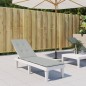 vidaXL Liegestuhl-Auflage Melange Hellgrau (75+105)x50x3 cm Stoff vidaXL Liegestuhl-Auflage Melange Hellgrau (75+105)x50x3 cm Stoff