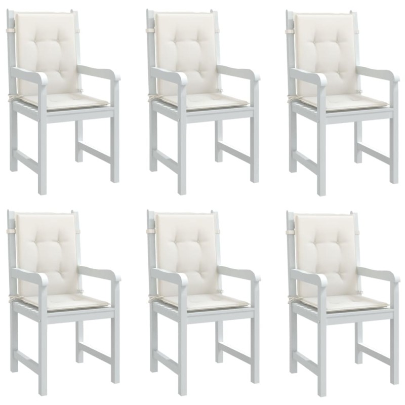 vidaXL Niedriglehner-Auflagen 6 Stk. Melange Creme 100x50x4 cm Stoff vidaXL Niedriglehner-Auflagen 6 Stk. Melange Creme 100x50x4 cm Stoff