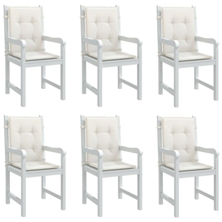 vidaXL Niedriglehner-Auflagen 6 Stk. Melange Creme 100x50x4 cm Stoff