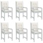 vidaXL Niedriglehner-Auflagen 6 Stk. Melange Creme 100x50x4 cm Stoff vidaXL Niedriglehner-Auflagen 6 Stk. Melange Creme 100x50x4 cm Stoff