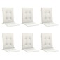 vidaXL Niedriglehner-Auflagen 6 Stk. Melange Creme 100x50x4 cm Stoff vidaXL Niedriglehner-Auflagen 6 Stk. Melange Creme 100x50x4 cm Stoff