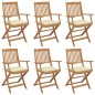Klappbare Gartenstühle 6 Stk. mit Kissen Massivholz Akazie Klappbare Gartenstühle 6 Stk. mit Kissen Massivholz Akazie