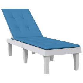 vidaXL Liegestuhl-Auflage Melange Blau (75+105)x50x3 cm Stoff