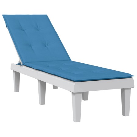 vidaXL Liegestuhl-Auflage Melange Blau (75+105)x50x3 cm Stoff