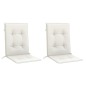 vidaXL Niedriglehner-Auflagen 2 Stk. Melange Creme 100x50x4 cm Stoff vidaXL Niedriglehner-Auflagen 2 Stk. Melange Creme 100x50x4 cm Stoff