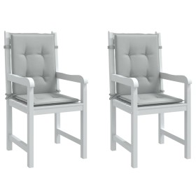 vidaXL Niedriglehner-Auflagen 2 Stk. Melange Hellgrau 100x50x4cm Stoff