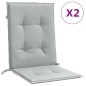 vidaXL Niedriglehner-Auflagen 2 Stk. Melange Hellgrau 100x50x4cm Stoff vidaXL Niedriglehner-Auflagen 2 Stk. Melange Hellgrau 100x50x4cm Stoff