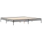 vidaXL Bettgestell Grau Sonoma 200x200 cm Holzwerkstoff und Metall vidaXL Bettgestell Grau Sonoma 200x200 cm Holzwerkstoff und Metall