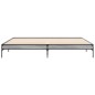 vidaXL Bettgestell Grau Sonoma 200x200 cm Holzwerkstoff und Metall vidaXL Bettgestell Grau Sonoma 200x200 cm Holzwerkstoff und Metall