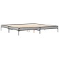 vidaXL Bettgestell Grau Sonoma 200x200 cm Holzwerkstoff und Metall vidaXL Bettgestell Grau Sonoma 200x200 cm Holzwerkstoff und Metall