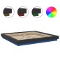 vidaXL Bettgestell mit LED Schwarz 200x200 cm Holzwerkstoff vidaXL Bettgestell mit LED Schwarz 200x200 cm Holzwerkstoff