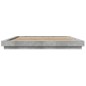vidaXL Bettgestell mit LED Betongrau 200x200 cm Holzwerkstoff vidaXL Bettgestell mit LED Betongrau 200x200 cm Holzwerkstoff