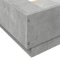 vidaXL Bettgestell mit LED Betongrau 200x200 cm Holzwerkstoff vidaXL Bettgestell mit LED Betongrau 200x200 cm Holzwerkstoff