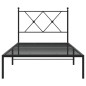 vidaXL Bettgestell mit Kopfteil Metall Schwarz 90x200 cm vidaXL Bettgestell mit Kopfteil Metall Schwarz 90x200 cm